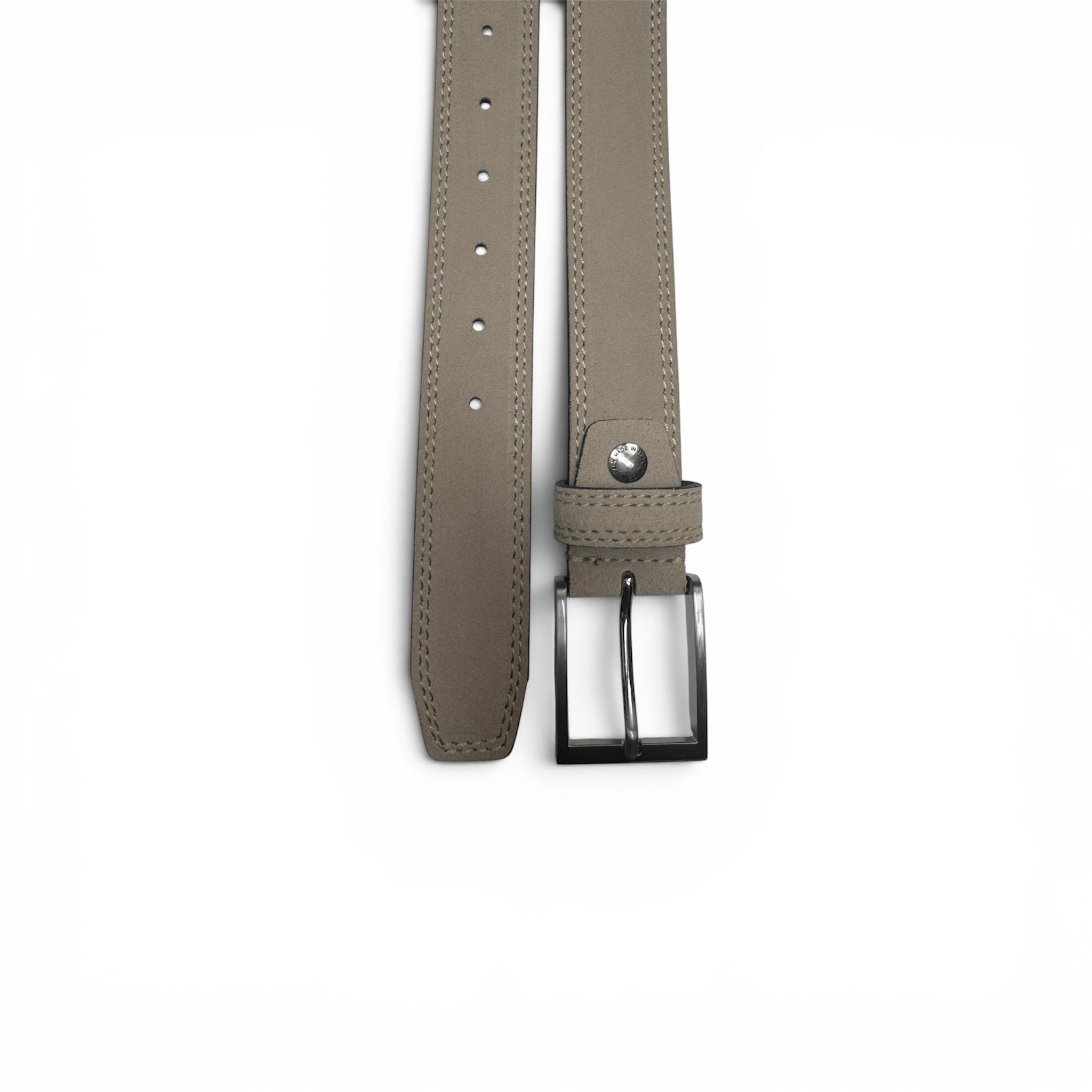 LIGHT BEIGE SUEDE BELT 35MM