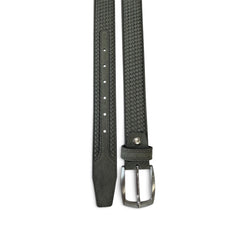 OLIVE GREEN WEAVE EMBOSSED SUEDE BELT 35MM (Copy)