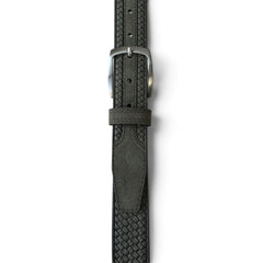 OLIVE GREEN WEAVE EMBOSSED SUEDE BELT 35MM (Copy)