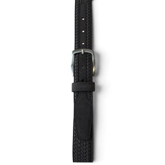 GREY WEAVE EMBOSSED SUEDE BELT 35MM