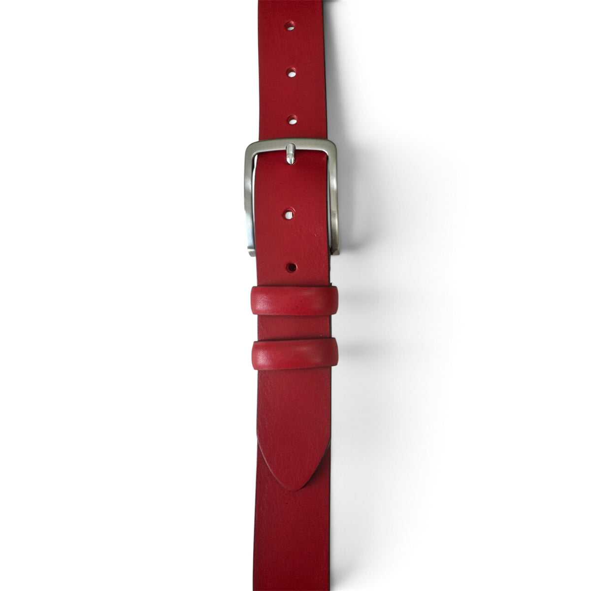 RED ITALIAN FULL GRAIN LEATHER BELT – 35MM