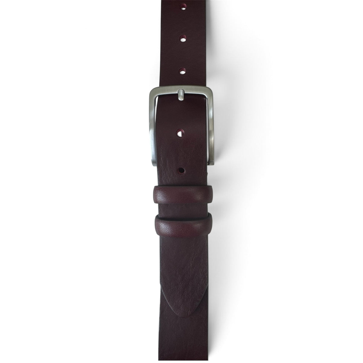 OX BLOOD BURGUNDY ITALIAN FULL GRAIN LEATHER BELT – 35MM