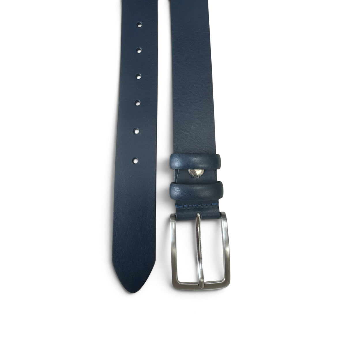 NAVY BLUE ITALIAN FULL GRAIN LEATHER BELT – 35MM