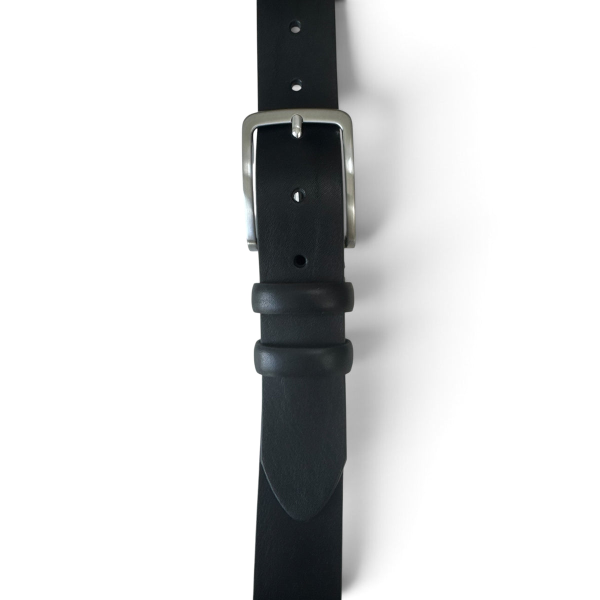 BLACK ITALIAN FULL GRAIN LEATHER BELT – 35MM