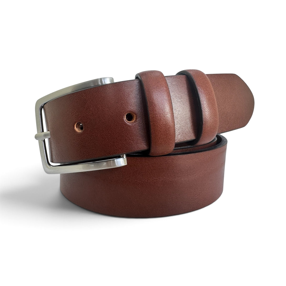 COGNAC TAN ITALIAN FULL GRAIN LEATHER BELT – 35MM