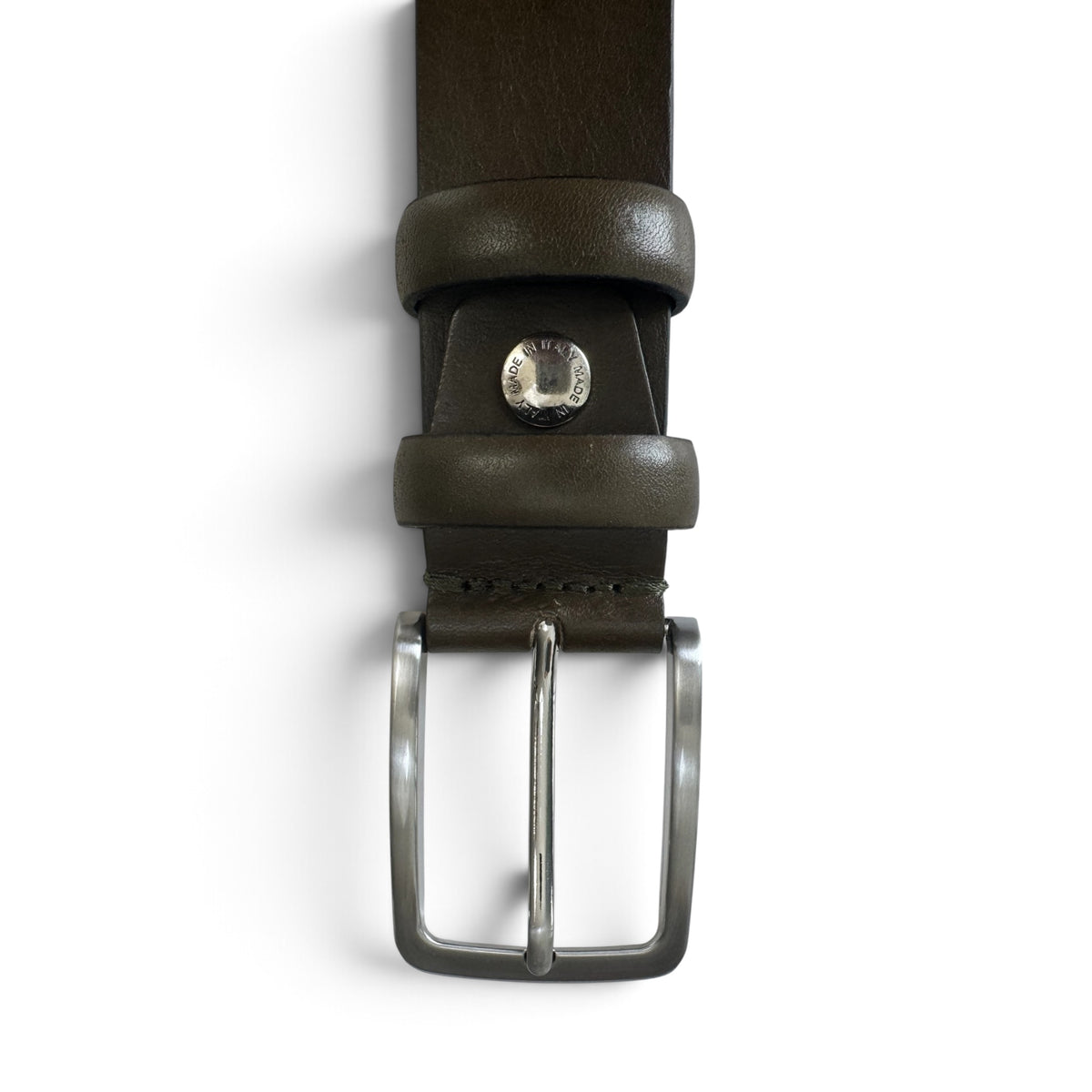ARMY GREEN ITALIAN FULL GRAIN LEATHER BELT – 35MM