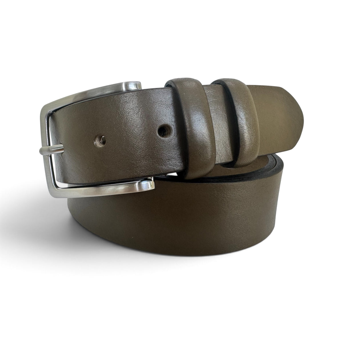 ARMY GREEN ITALIAN FULL GRAIN LEATHER BELT – 35MM