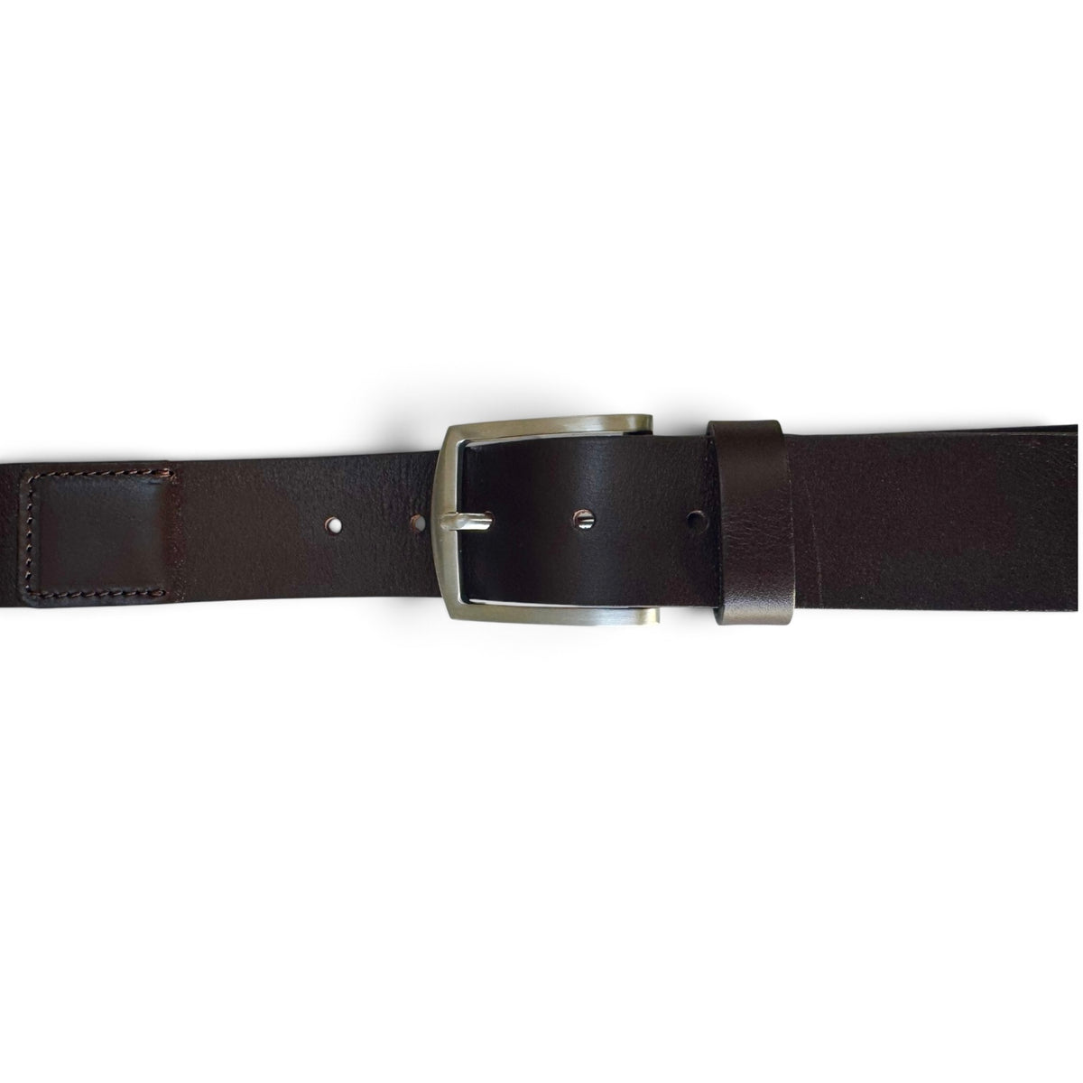 IMPERFECTLY PERFECT – DARK BROWN SINGLE SKIN HIDE LEATHER BELT – 40MM