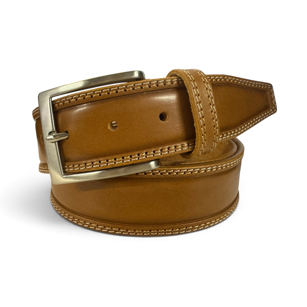IMPERFECTLY PERFECT – HONEY TAN SINGLE SKIN HIDE LEATHER BELT – 40MM