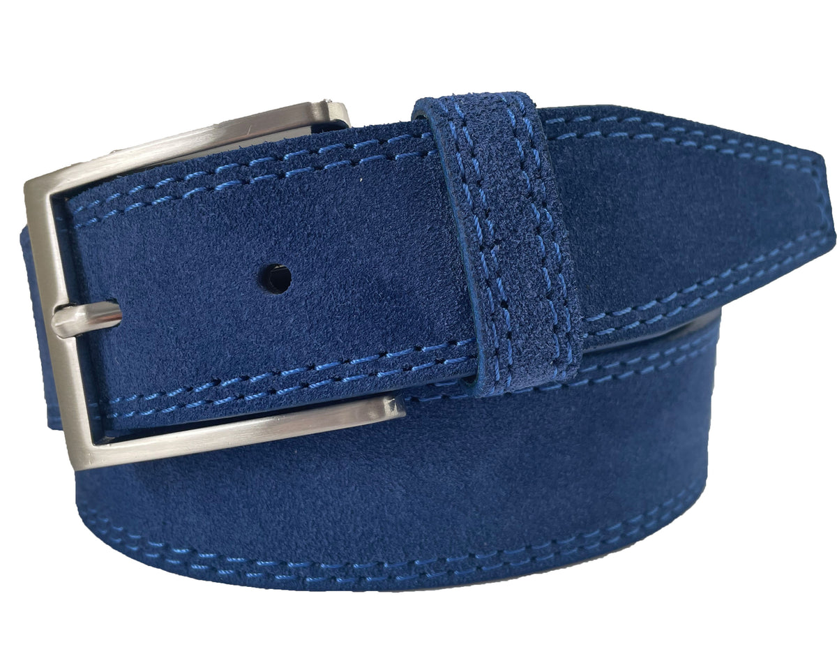 Royal Blue 35mm Italian Suede Belt