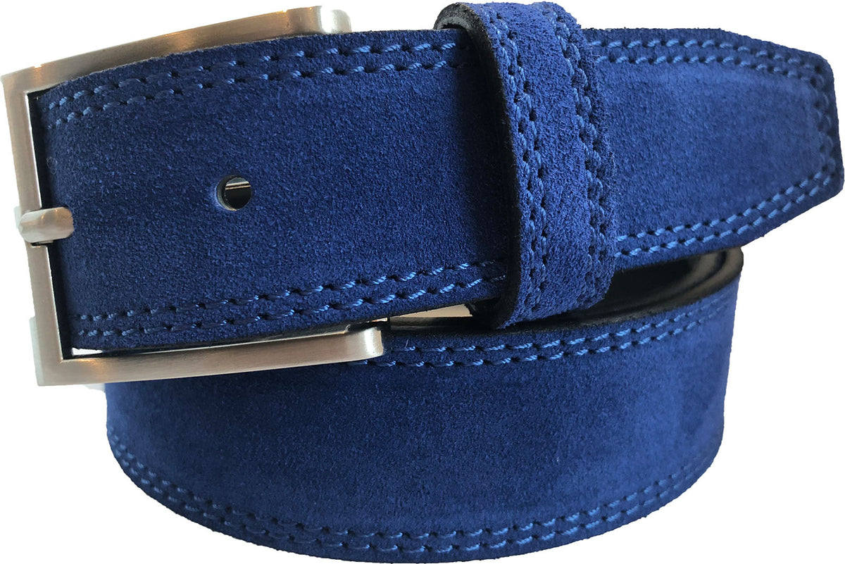 Royal Blue 35mm Italian Suede Belt