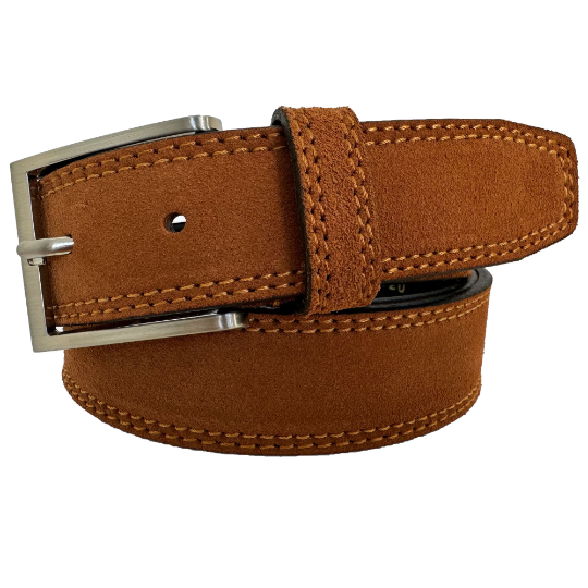 RUSTED TAN SUEDE BELT 35MM