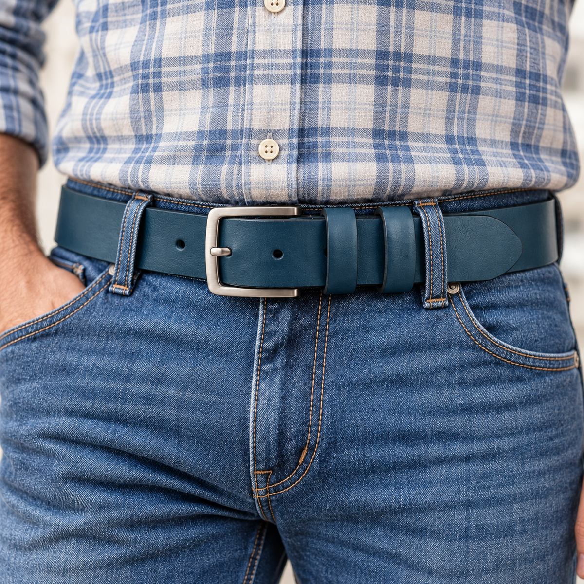 MARE BLUE ITALIAN FULL GRAIN LEATHER BELT – 40MM