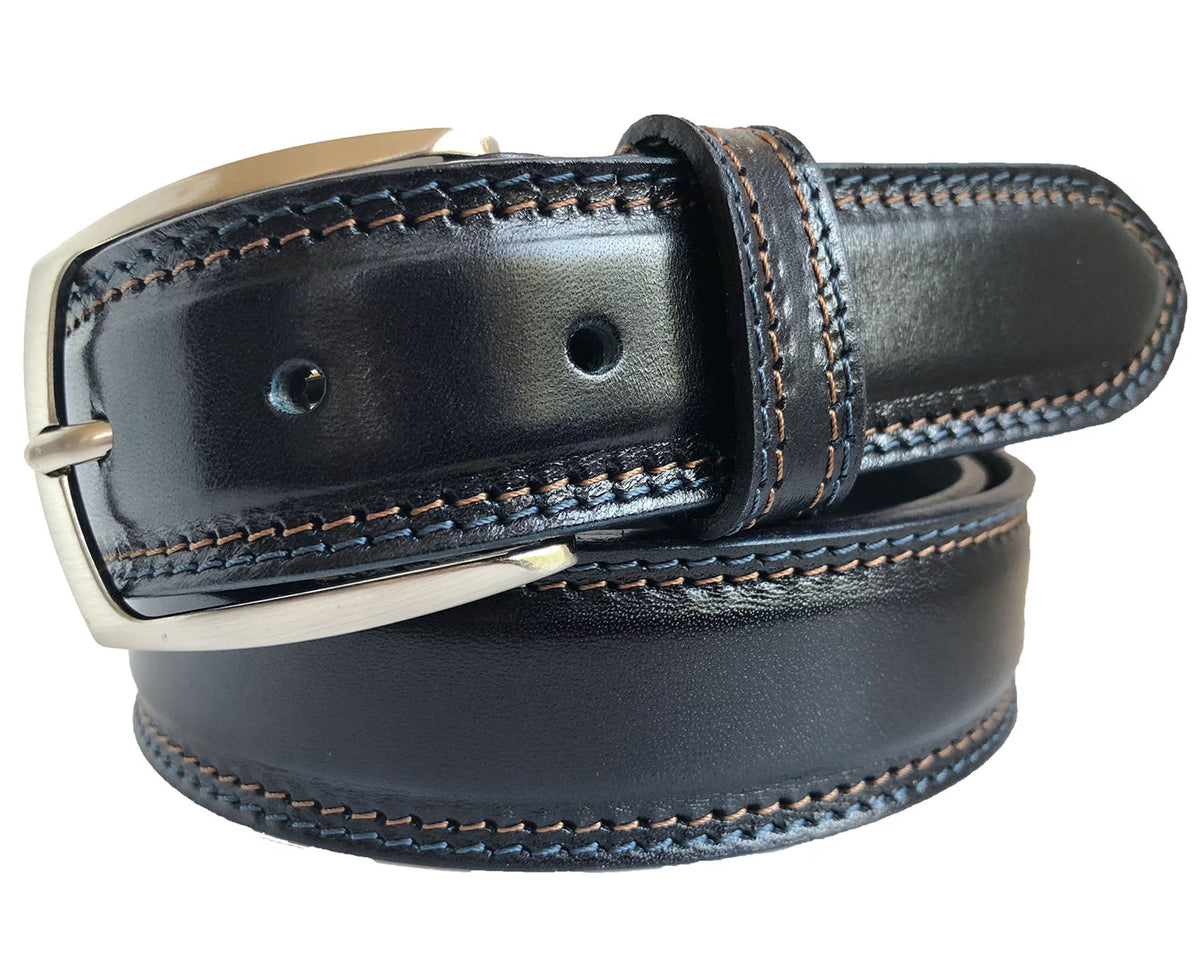 Midnight Blue 35mm Italian Leather Belt