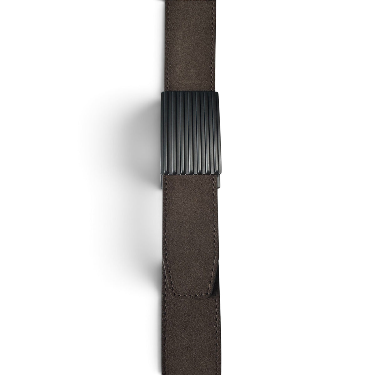 BROWN SUEDE BELT AUTOMATIC RATCHET 40MM