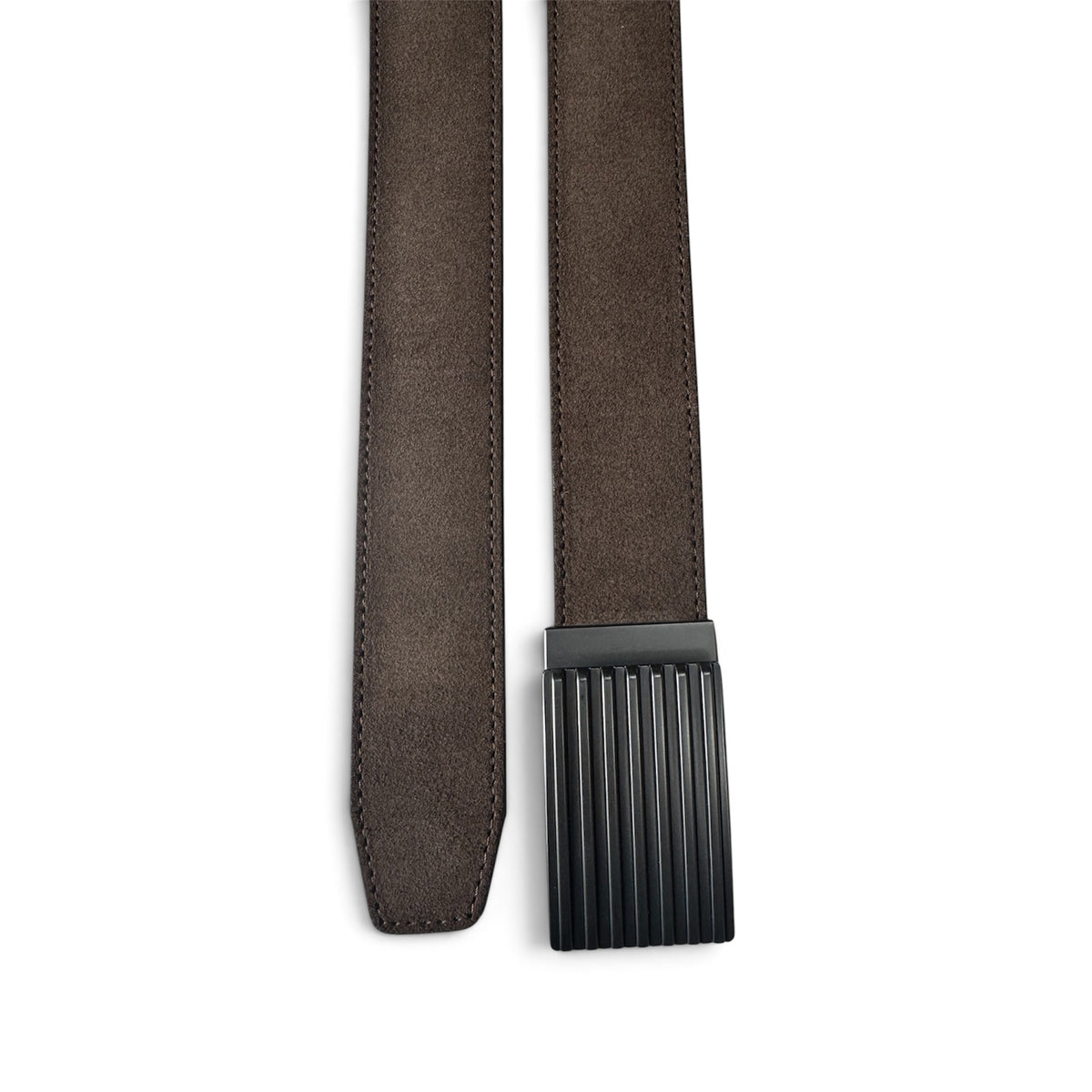 BROWN SUEDE BELT AUTOMATIC RATCHET 40MM
