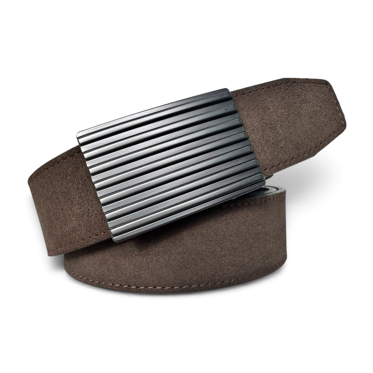 BROWN SUEDE BELT AUTOMATIC RATCHET 40MM