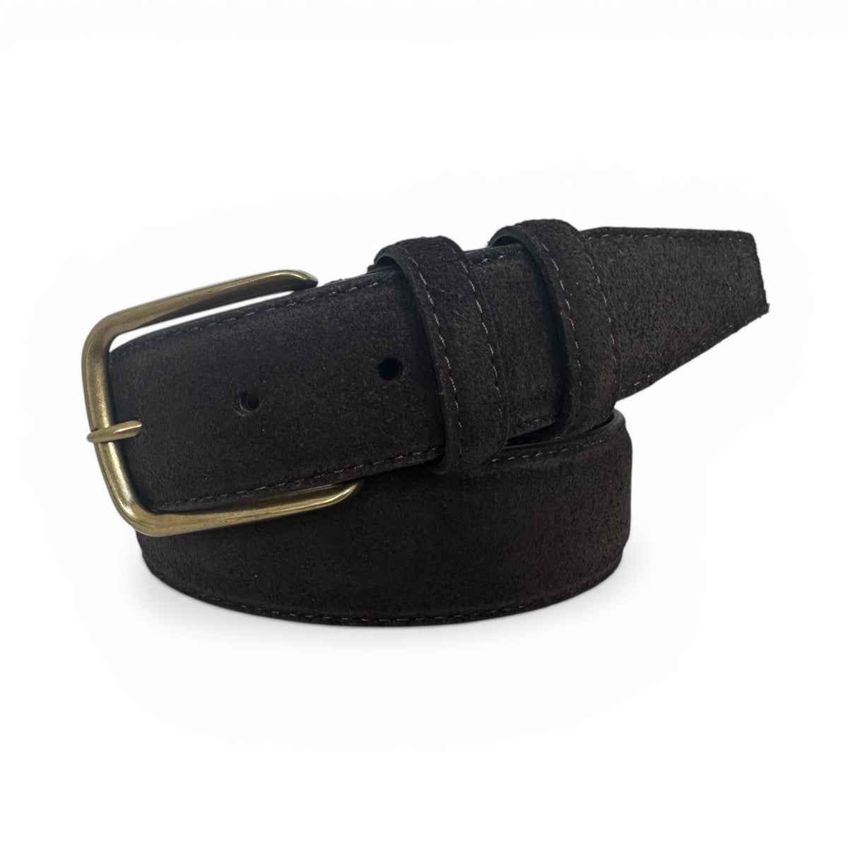 smart brown suede belt