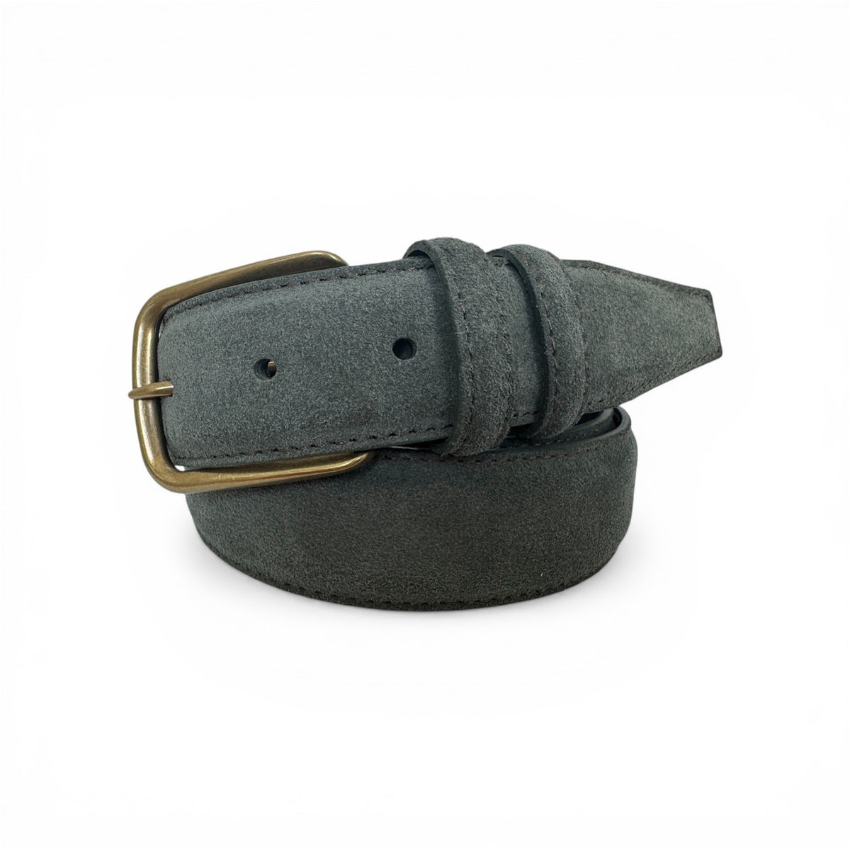 stylish green grey suede belt
