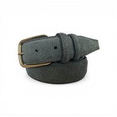 stylish green grey suede belt
