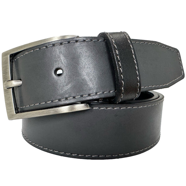 CLASSIC GREY CALF LEATHER BLACK LOOP 35MM LEATHER BELT – Italian Belt ...