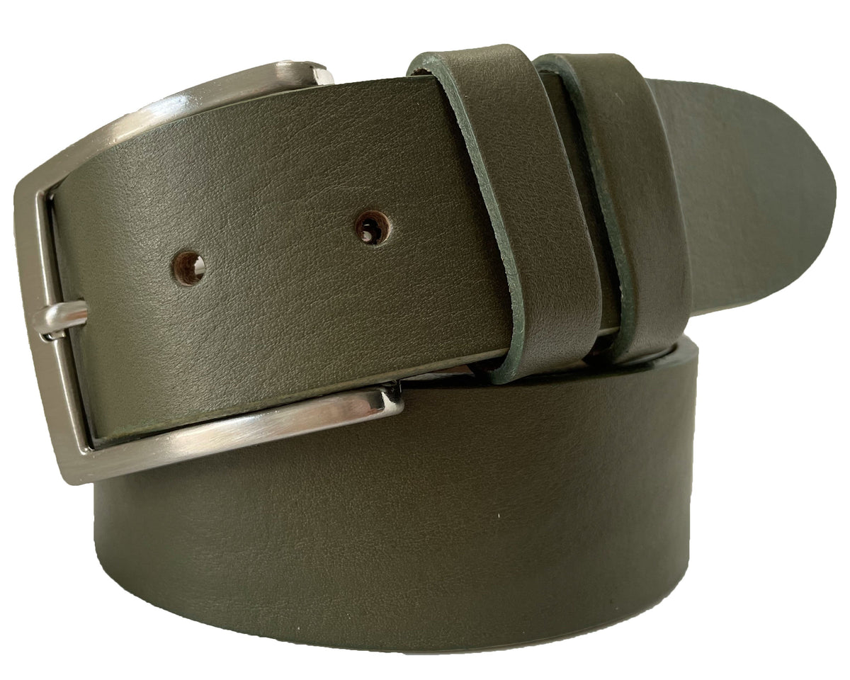 Green 35mm Italian Leather Belt