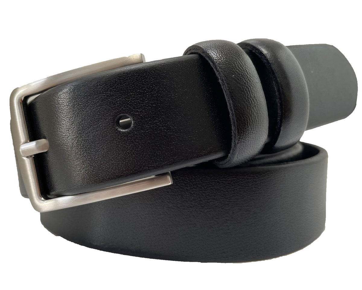 Black 30mm Italian Leather Belt