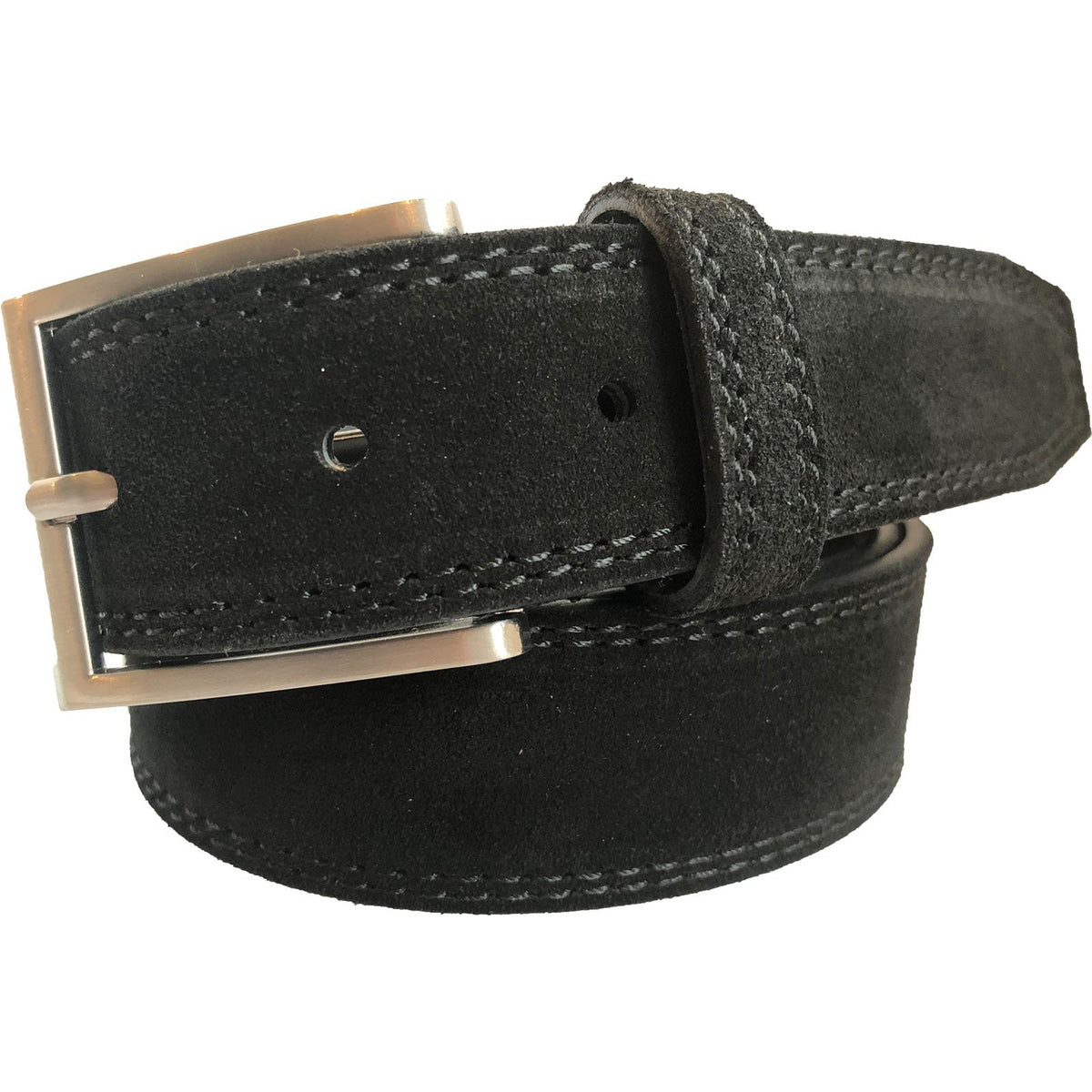 Black 35mm Italian Suede Belt