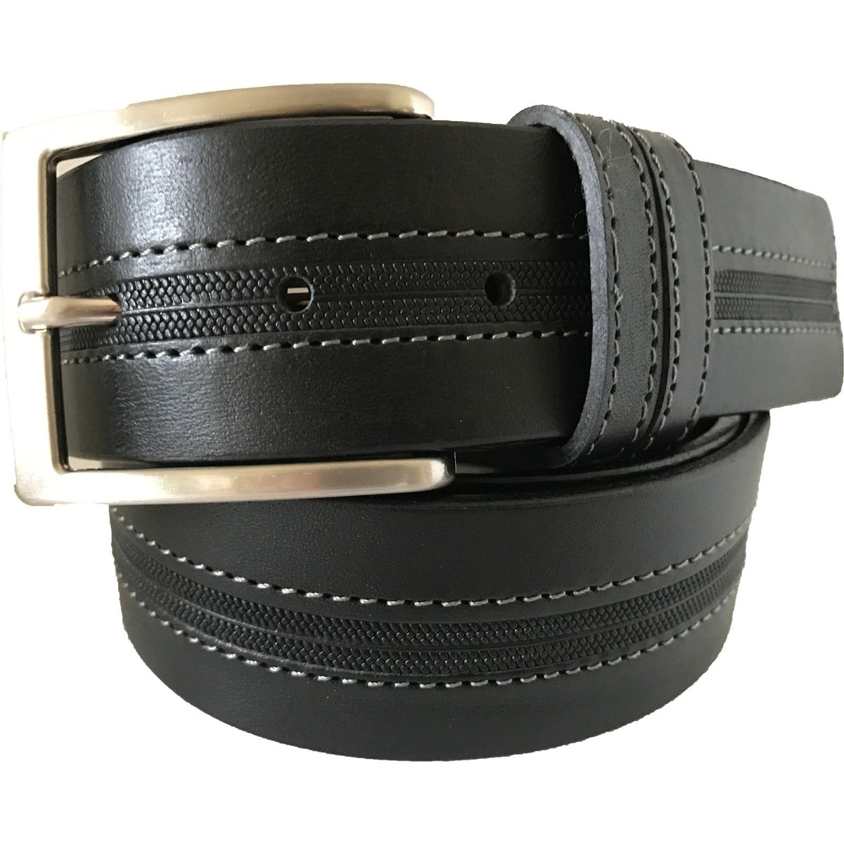 Black 40mm Italian Leather Belt
