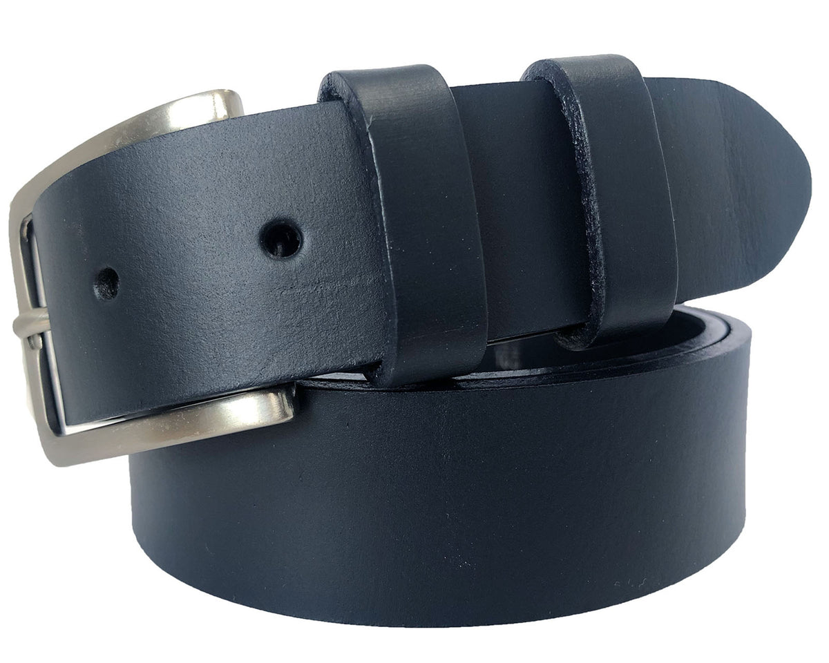 Navy Blue 35mm Italian Leather Belt