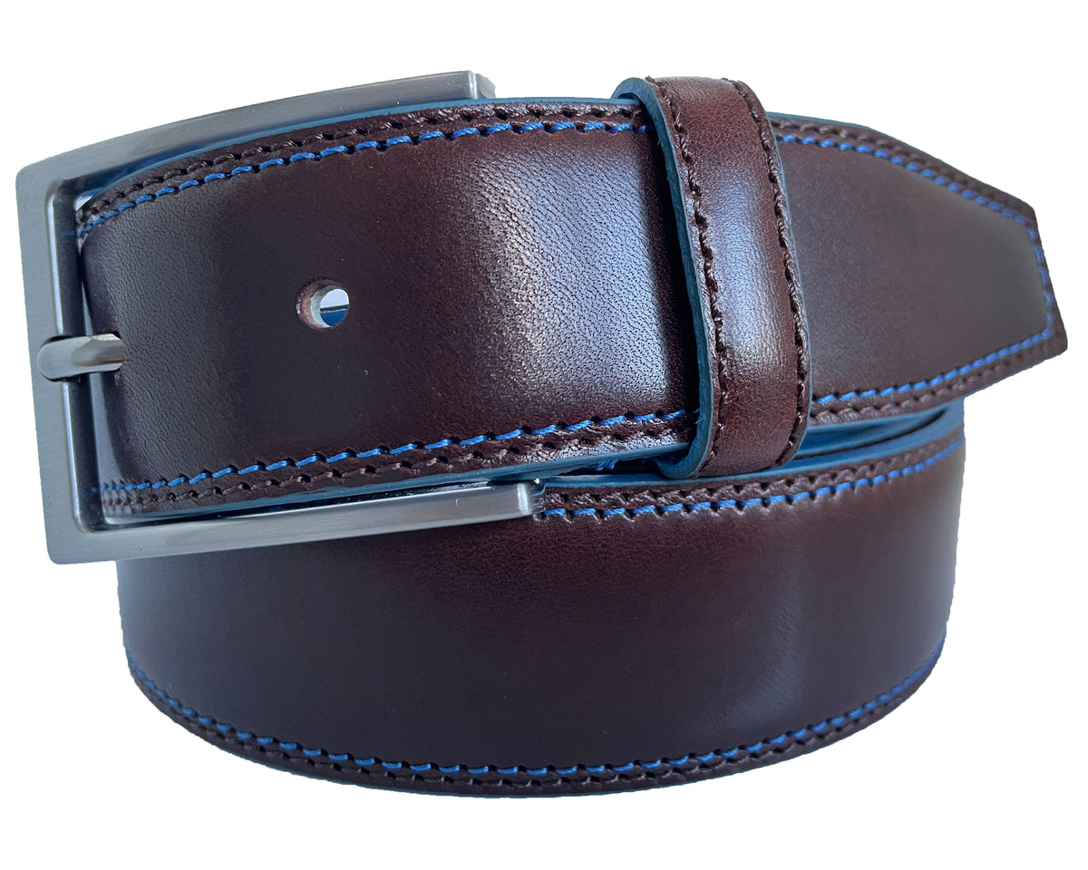Brown 35mm Italian Calf Leather Belt