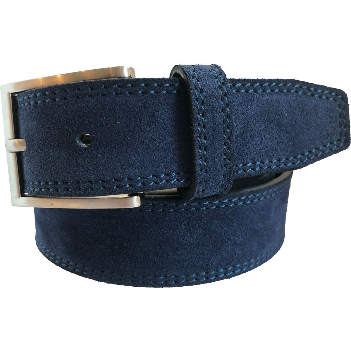 Blue 35mm Italian Suede Belt