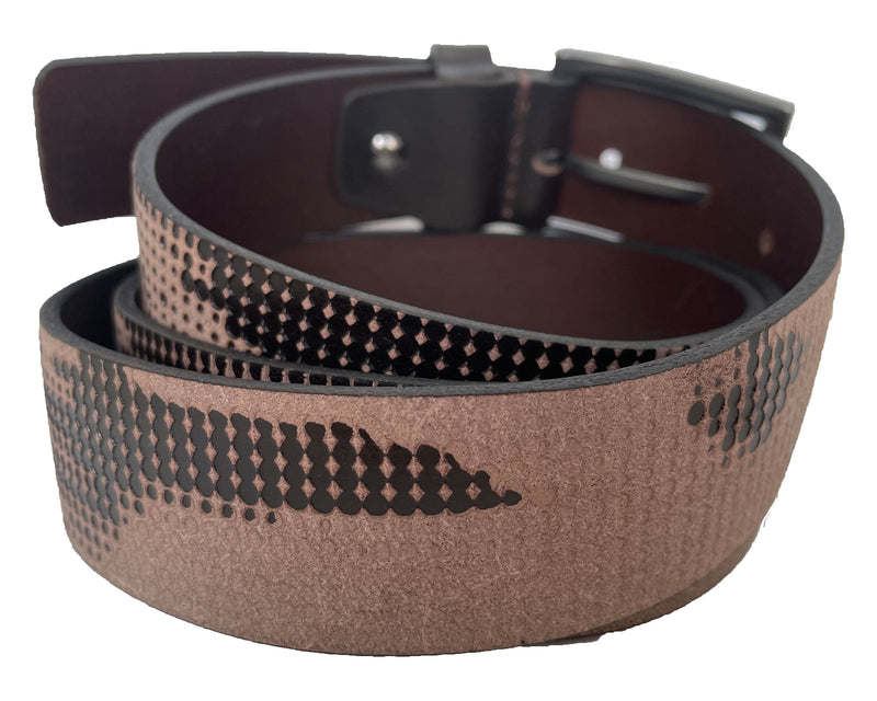 Brown 40mm Italian Leather Belt Distressed Finish product image