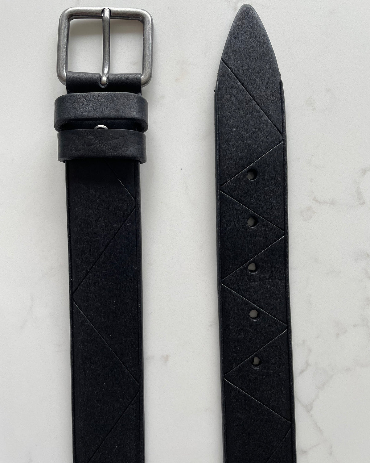 Black 40mm Italian Leather Belt product image