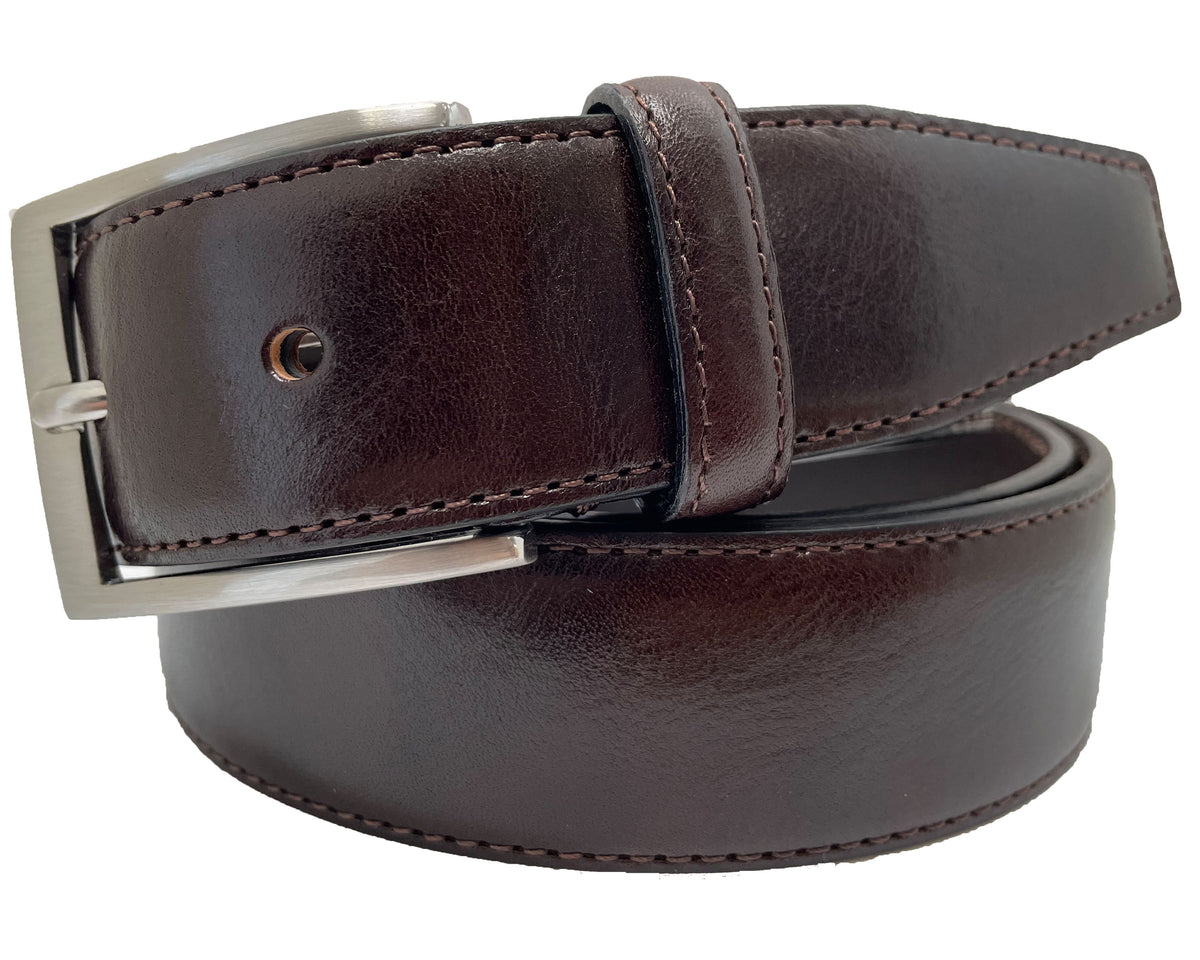 Brown 35mm Italian Calf Leather Belt