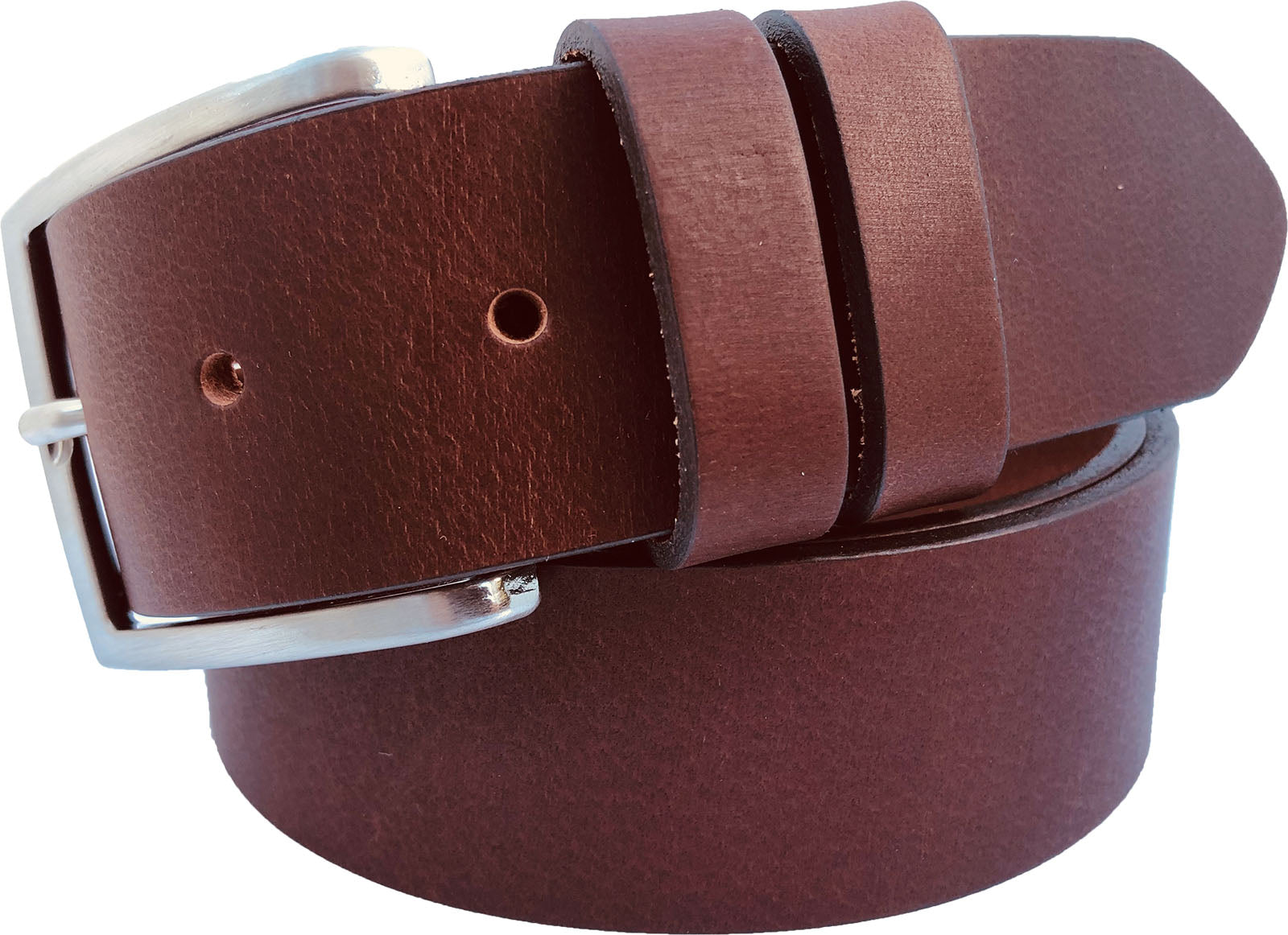 CHOCOLATE BROWN 40MM CLASSIC HIDE LEATHER BELT