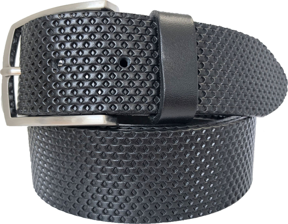 Black 40mm Italian Leather Belt