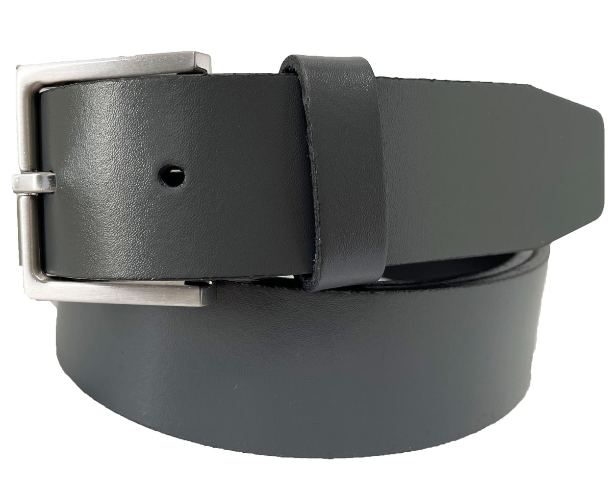 Grey 35mm Italian Leather Belt