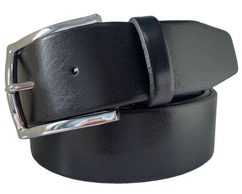 BLACK 40MM HIDE LEATHER BELT