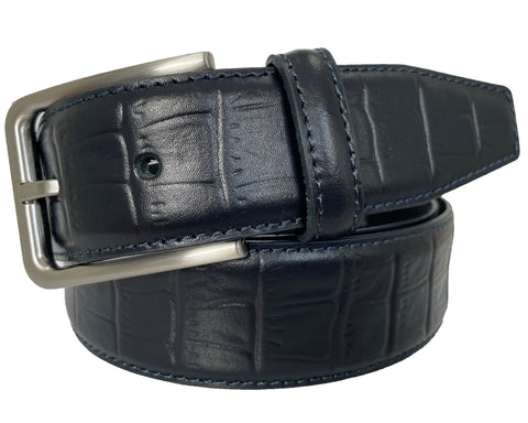 CROCODILE PRINT DARK NAVY BLUE 35MM