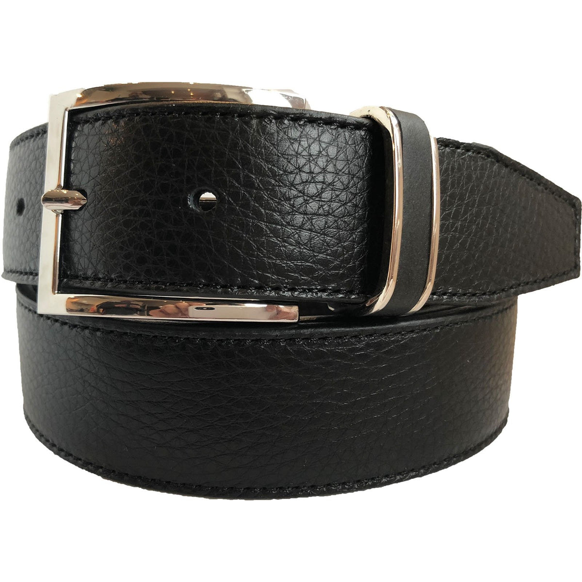 Black 35mm Italian Calf Leather Belt