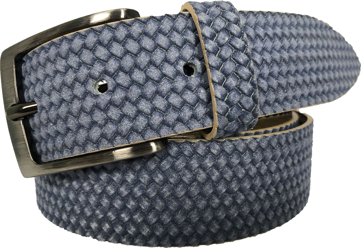 Lilac 40mm Italian Leather Belt Woven Finish