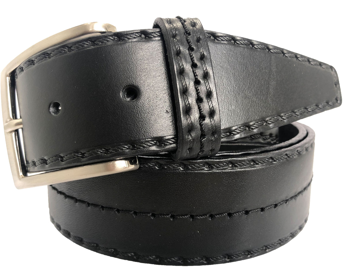 Black 40mm Italian Leather Belt