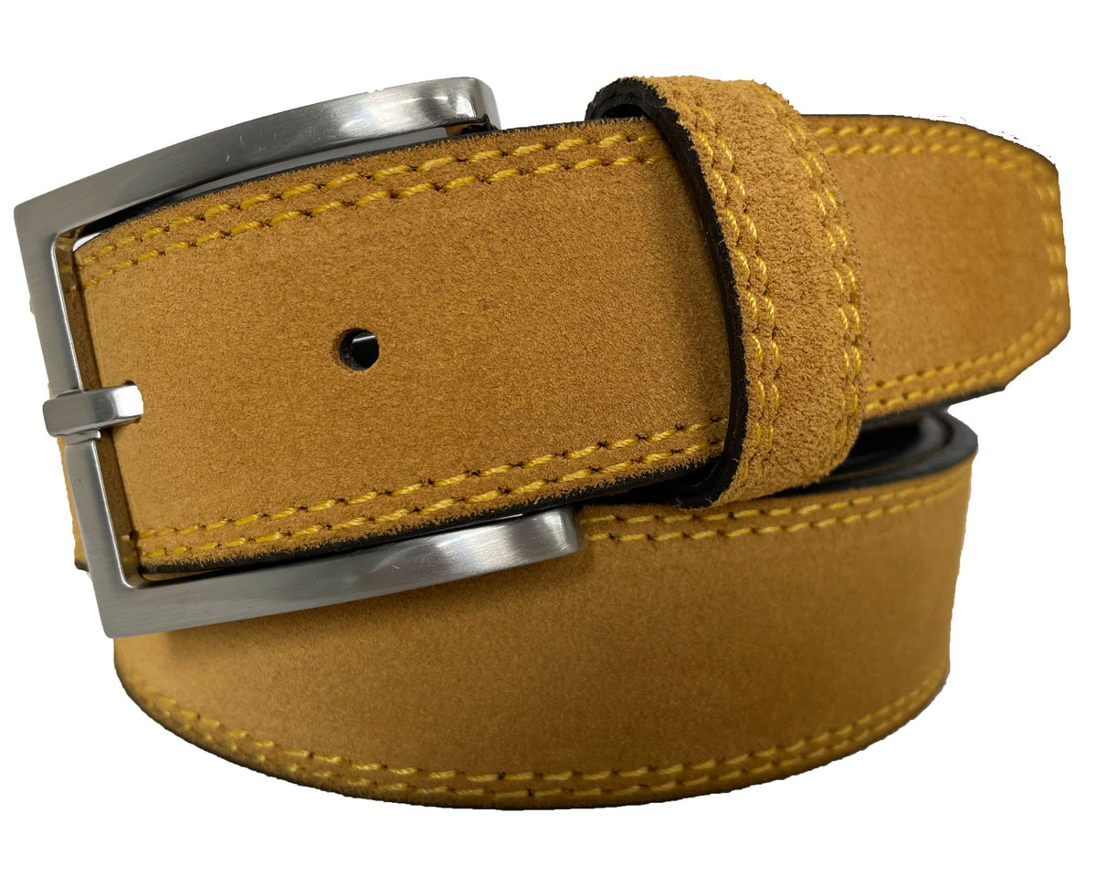 Warm Mustard 35mm Italian Suede Belt