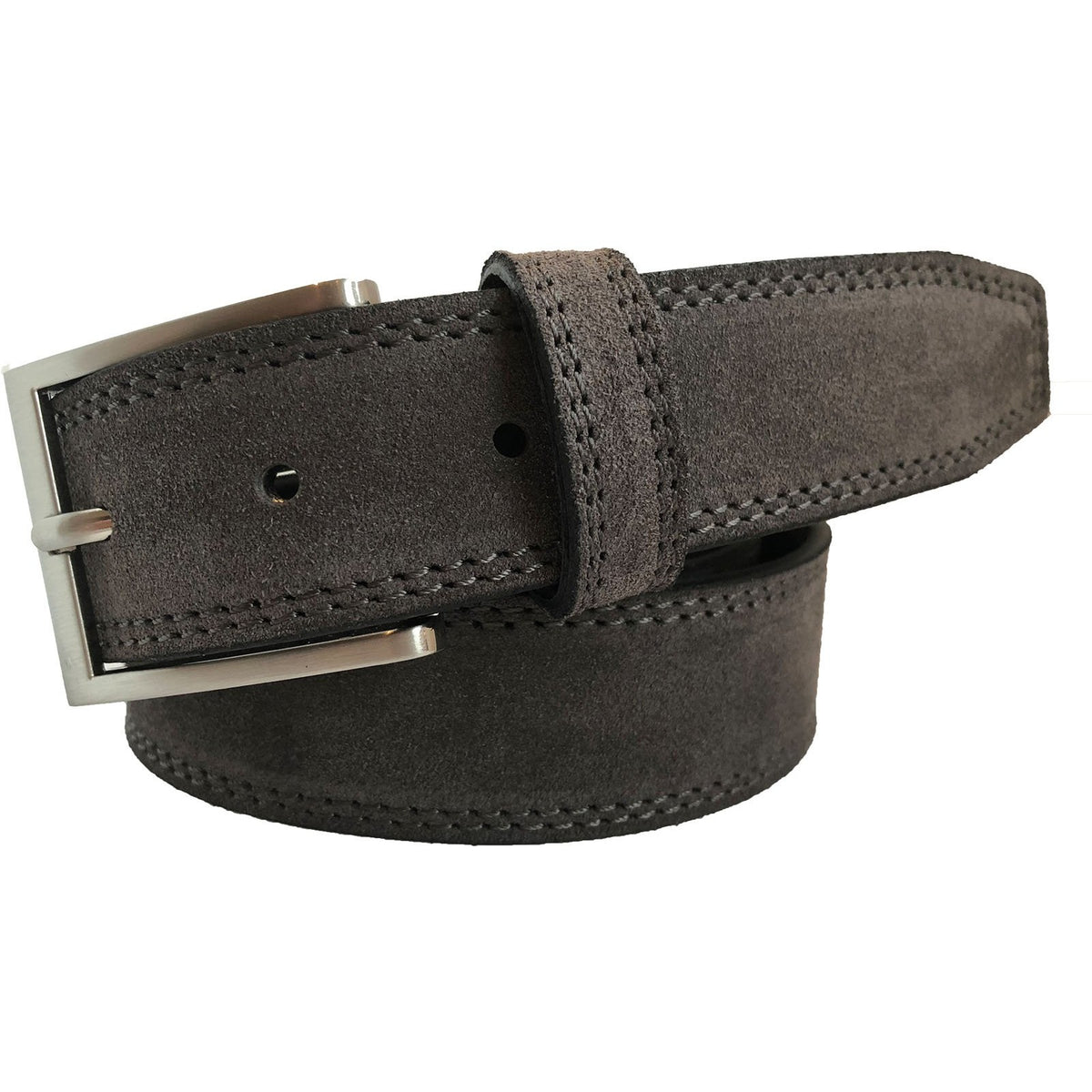 Dark Grey 35mm Italian Suede Belt