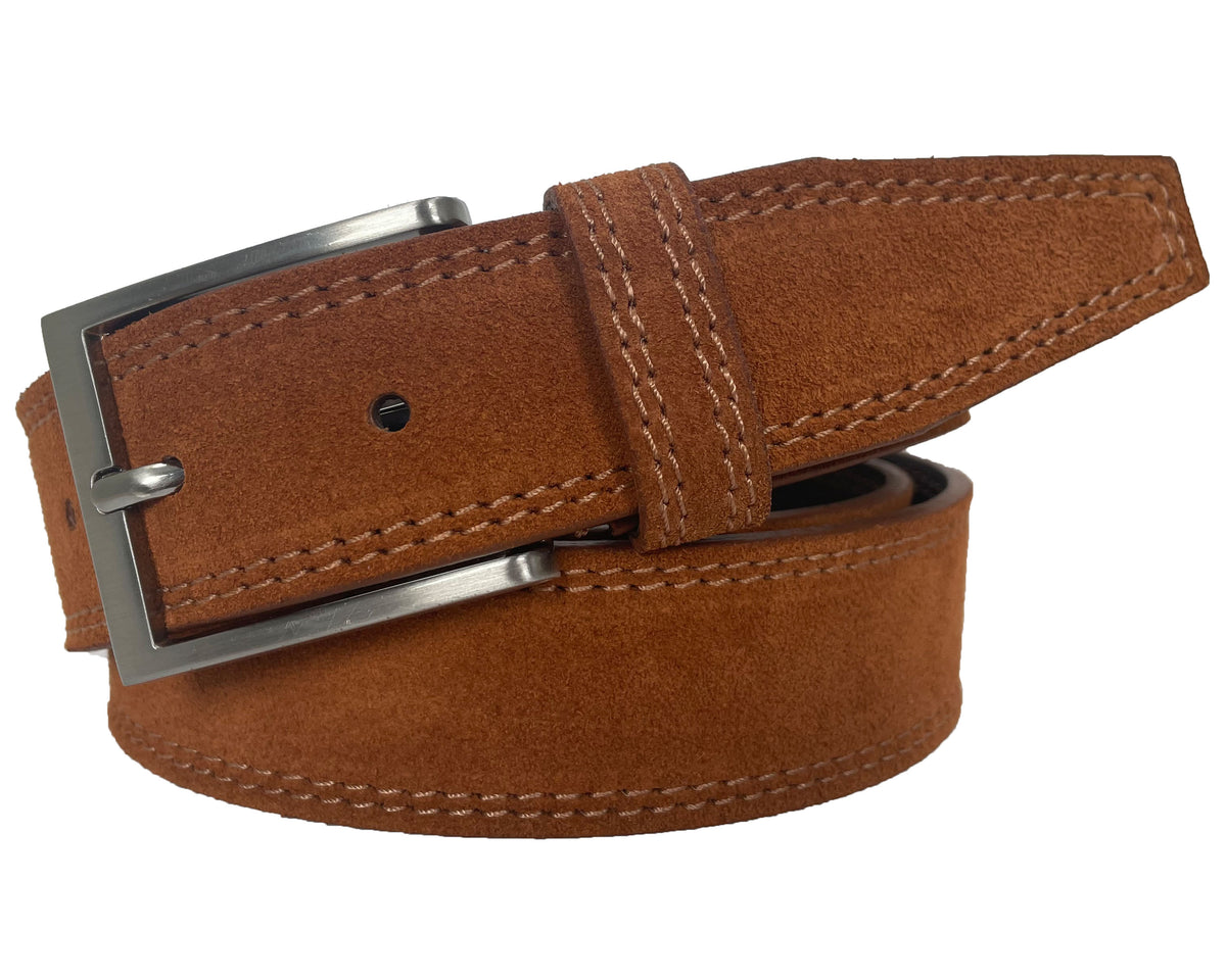 Tan 35mm Italian Suede Belt