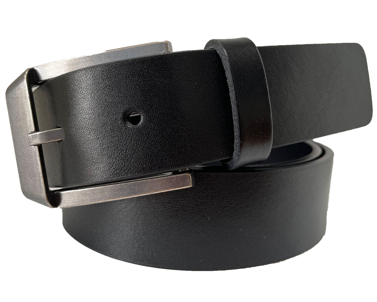 Black 35mm Italian Leather Belt