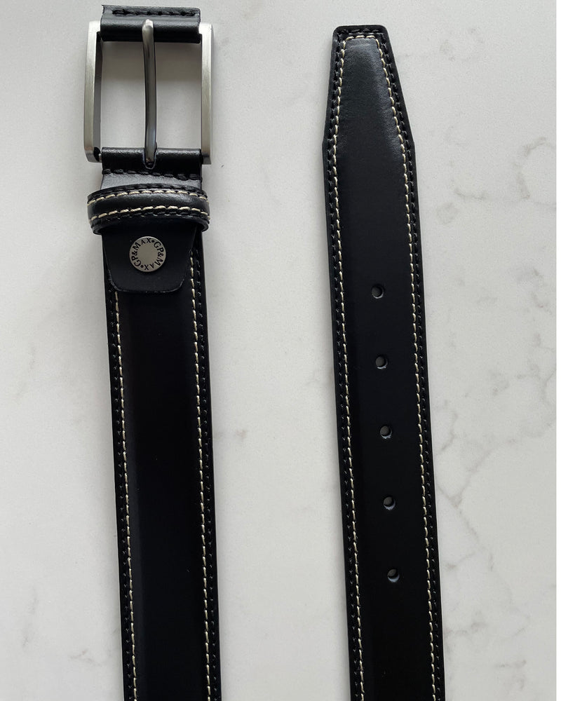 Black 35mm Italian Leather Belt product image