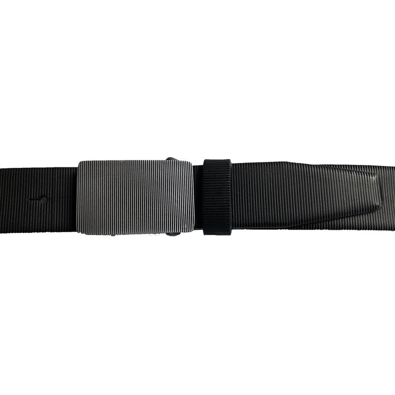 Black 35mm Italian Leather Belt Striped Texture product image