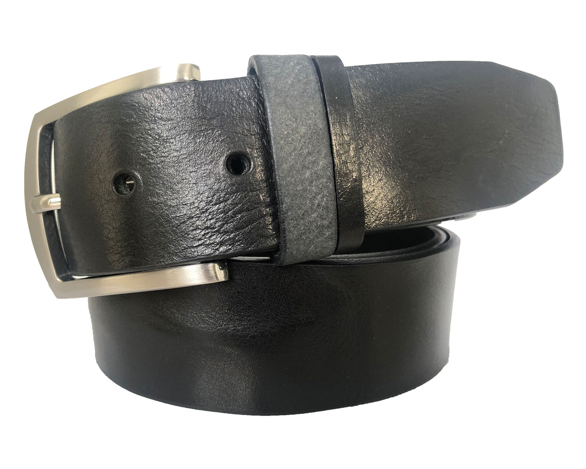 Black 40mm Italian Leather Belt